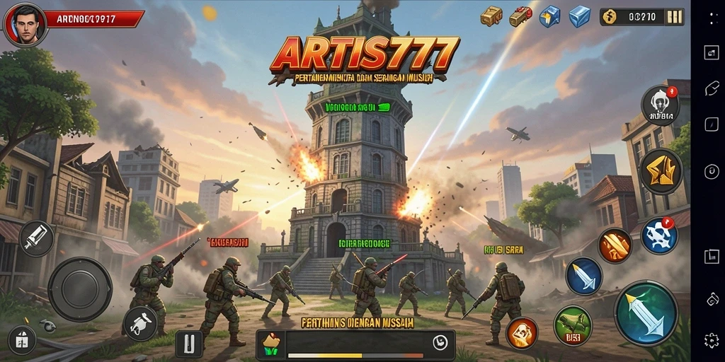 Gameplay menegangkan ARTIS777 di Tower Defense dengan strategi cerdas.