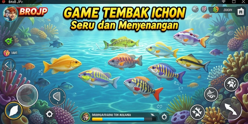 Screenshot gameplay BROJP menampilkan aksi Tembak Ikan yang mendebarkan.