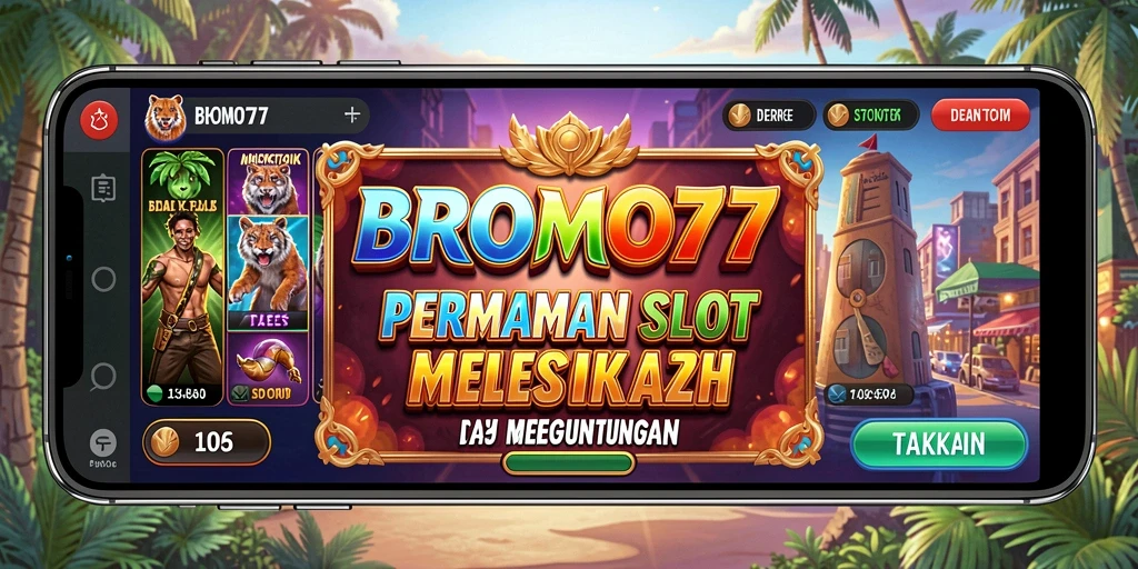Tampilan menarik gameplay BROMO77 dengan efek slot yang menawan.