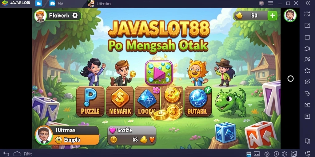 Tampilan gameplay seru dari JAVASLOT88 yang menampilkan berbagai teka-teki.