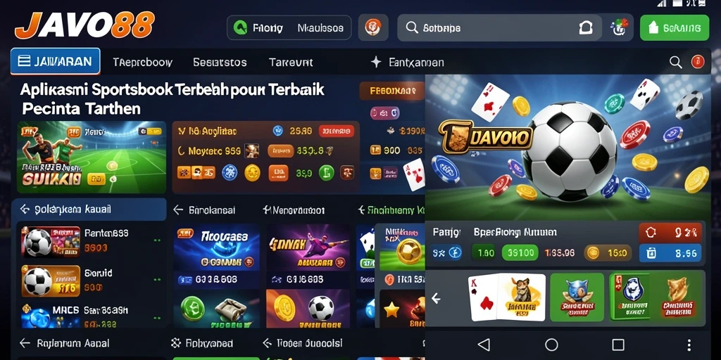 Tampilan menarik dari gameplay JAVO88 dalam sportsbook.