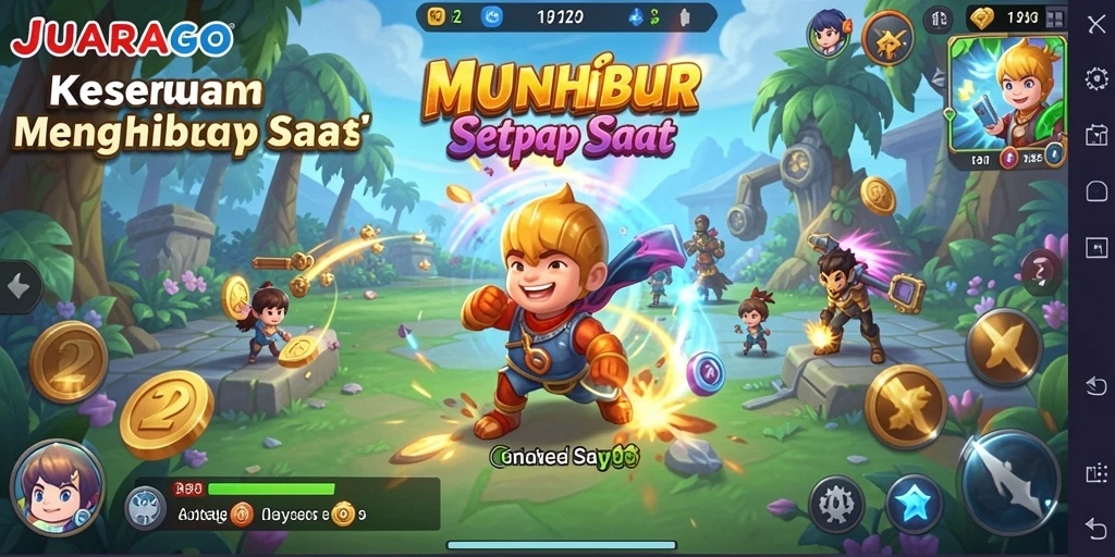 Gameplay JUARAGO yang seru dan mengasyikkan.