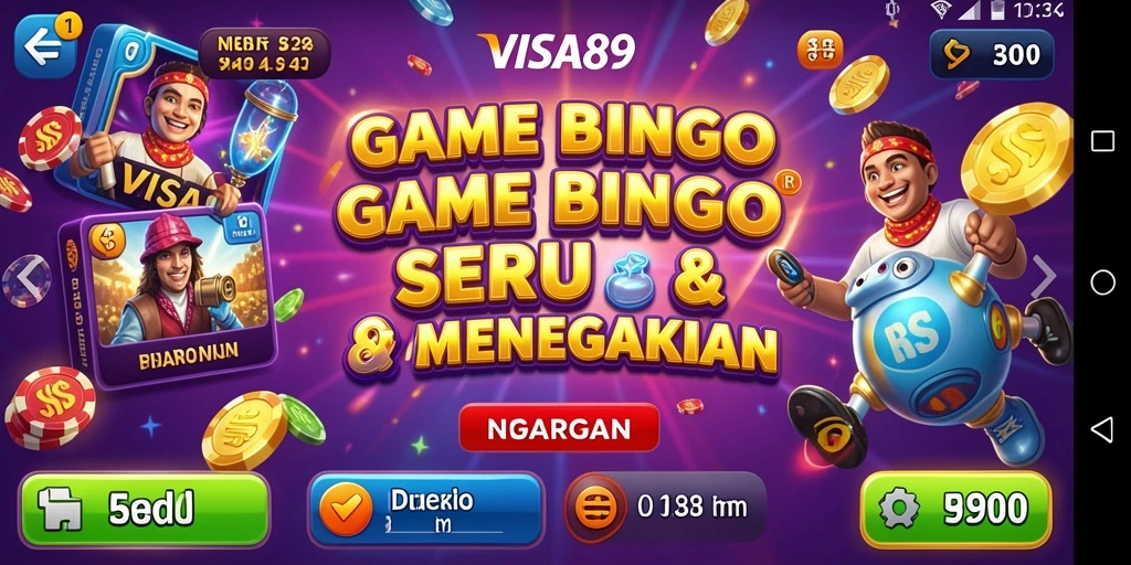 Screenshot utama VISA89 menampilkan gameplay Bingo yang seru dan interaktif.